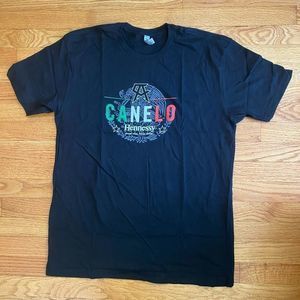 Canelo Alvarez Shirt Men Large Black Cotton Crew Hennessy Next Level Tshirt Tee